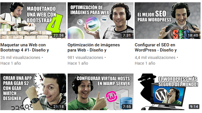 Videos de YouTube del canal  Rafael Sanso